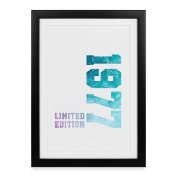 1977 Limited Edition 49 Years Anniversary - Framed poster (27 × 37 cm) - black - Front