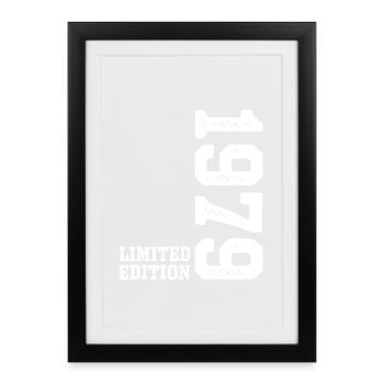 47e anniversaire 1979 Édition limitée Homme Femme - Affiche encadrée (27 × 37 cm) - noir - Devant
