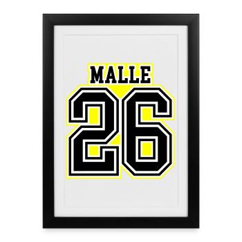 Malle 26 Jersey 2026 - Framed poster (27 × 37 cm) - black - Front