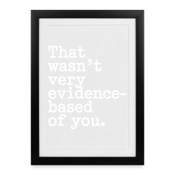 Ce n’était pas un médecin nerd de laboratoire de médecine basé sur des preuves - Affiche encadrée (27 × 37 cm) - noir - Devant