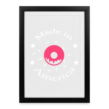 Made in America - Affiche encadrée (27 × 37 cm) - noir - Devant