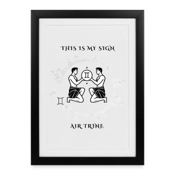 My Gemini sign - Framed poster (27 × 37 cm) - black - Front