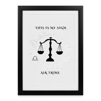 My Libra sign - Framed poster (27 × 37 cm) - black - Front