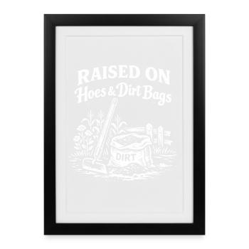 J’ai grandi avec des filles et des – des drôles - Affiche encadrée (27 × 37 cm) - noir - Devant