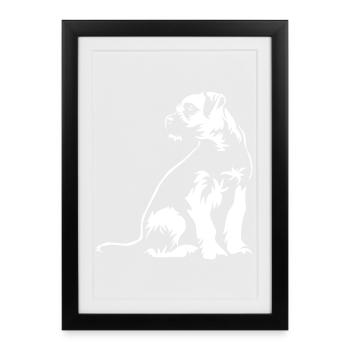 Border Terrier "Black Edition" - Framed poster (27 × 37 cm) - black - Front