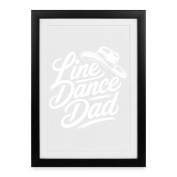 Papa de la danse en ligne - Affiche encadrée (27 × 37 cm) - noir - Devant