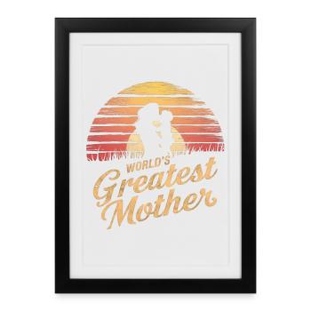 La plus grande mère du monde - Affiche encadrée (27 × 37 cm) - noir - Devant
