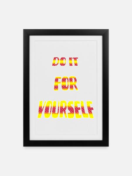 Do it star - Framed poster (27 × 37 cm) - black
