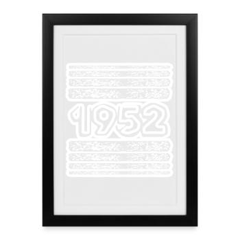 Year 1952 - Framed poster (27 × 37 cm) - black - Front