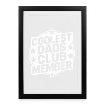 Super Papa Club - Framed poster (27 × 37 cm) - black - Front