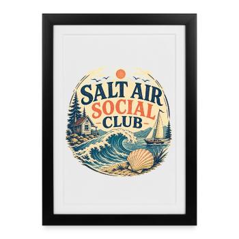 Salt Air Social Club Strandout fit - Affiche encadrée (27 × 37 cm) - noir - Devant