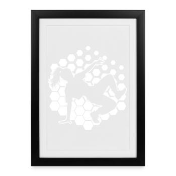 Gift idea for the breakdancer with street dance - Framed poster (27 × 37 cm) - black - Front