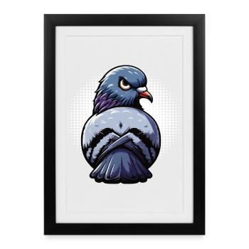 Pigeon pigeons pigeon fancier pigeon fancier - Framed poster (27 × 37 cm) - black - Front