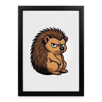 Hedgehog Hedgehog Lover Hedgehog Owner Hedgehog Keeper Stinger - Framed poster (27 × 37 cm) - black - Front