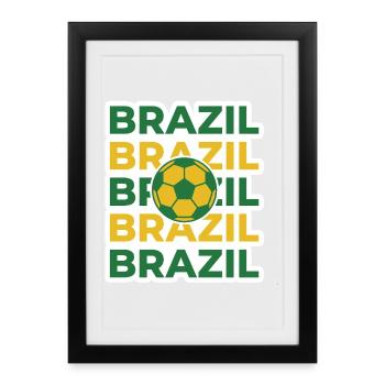 Brazil - Framed poster (27 × 37 cm) - black - Front