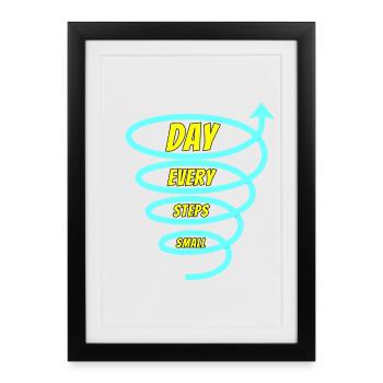 Petits pas - Affiche encadrée (27 × 37 cm) - noir - Devant