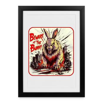 Horreur Bunny Fun - Affiche encadrée (27 × 37 cm) - noir - Devant