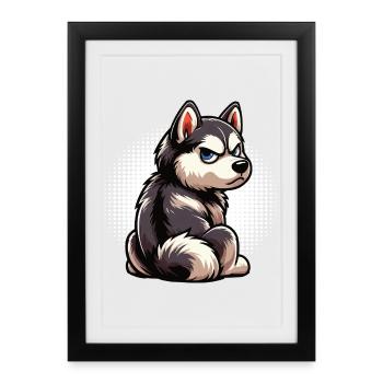 Husky Huskies Husky Owners Husky Owners Husky Fans - Framed poster (27 × 37 cm) - black - Front