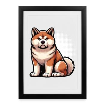 Akita Akita owner Akitas Akita lover Akitafan - Framed poster (27 × 37 cm) - black - Front