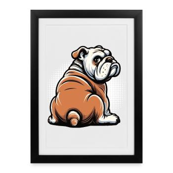 English Bulldog Bully Bully Owner Bullyfan - Framed poster (27 × 37 cm) - black - Front