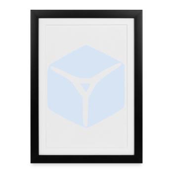 Eiswürfel Eis Geschenk  - Affiche encadrée (27 × 37 cm) - noir - Devant
