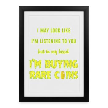 Coin collector - Framed poster (27 × 37 cm) - black - Front