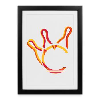jeu de quilles - Affiche encadrée (27 × 37 cm) - noir - Devant