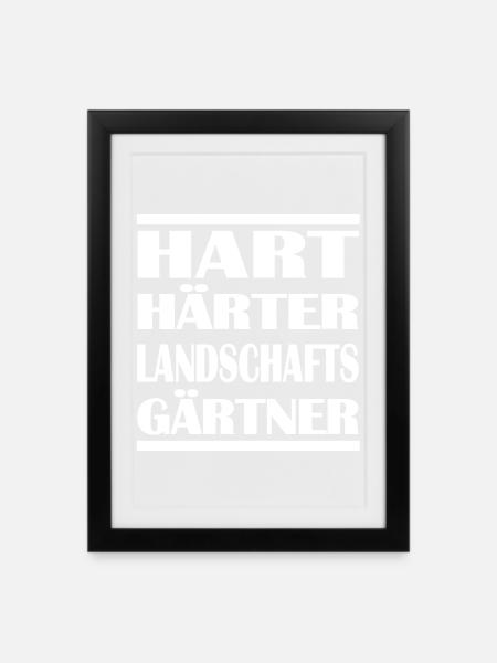 Landschaftsgärtner - Gerahmtes Poster (27 × 37 cm) - Schwarz