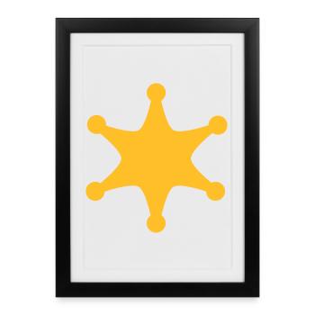 2541614 15815532 sheriff - Affiche encadrée (27 × 37 cm) - noir - Devant