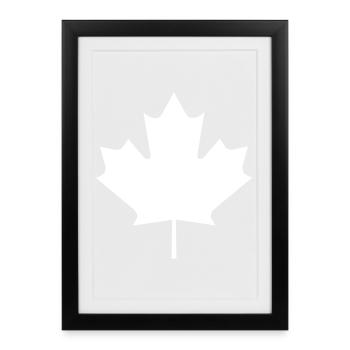 A maple leaf - Framed poster (27 × 37 cm) - black - Front