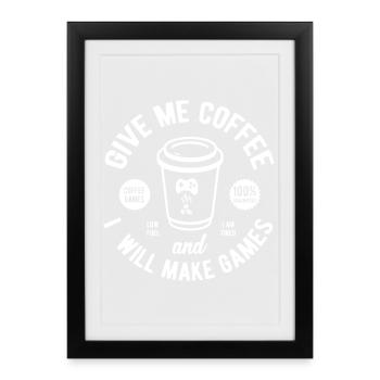 Games developer - Framed poster (27 × 37 cm) - black - Front