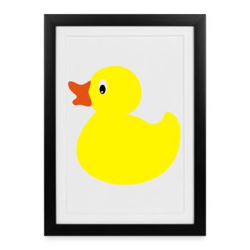 rubber duck - Framed poster (27 × 37 cm) - black - Front