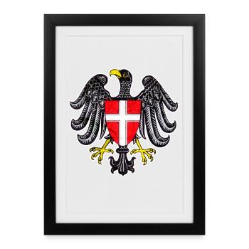 Vienna - Framed poster (27 × 37 cm) - black - Front