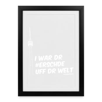 Er war der erste Fernsehturm der Welt! - Gerahmtes Poster (27 × 37 cm) - Schwarz - Vorne