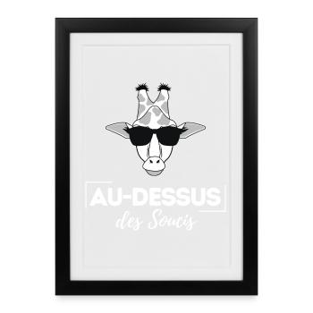 Au dessus des soucis - Affiche encadrée (27 × 37 cm) - noir - Devant