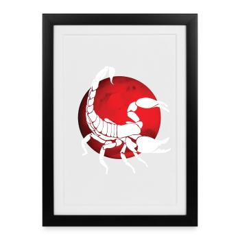 Scorpion Signe Astrologique - Affiche encadrée (27 × 37 cm) - noir - Devant