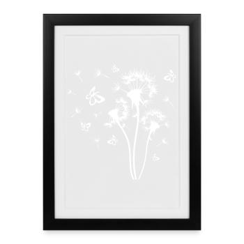 dandelion - Framed poster (27 × 37 cm) - black - Front