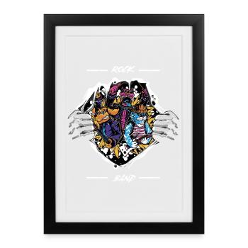 Rock Band - Framed poster (27 × 37 cm) - black - Front