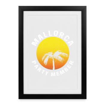 MEMBRES DU PARTI DE MAJORQUE - Affiche encadrée (27 × 37 cm) - noir - Devant