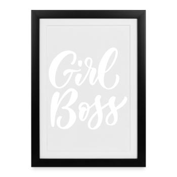 Girl Bos-s - Framed poster (27 × 37 cm) - black - Front