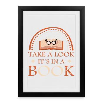 Look, it's in a book - Framed poster (27 × 37 cm) - black - Front