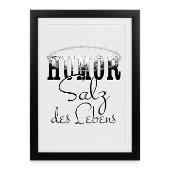 Humour Sel de Vie - Affiche encadrée (27 × 37 cm) - noir - Devant
