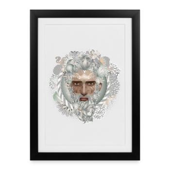 portrait fascinant d’un Verseau - Affiche encadrée (27 × 37 cm) - noir - Devant