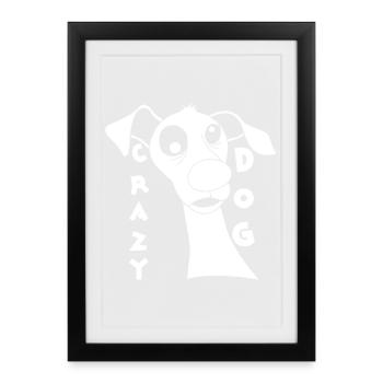 Mad Dog in White - Framed poster (27 × 37 cm) - black - Front