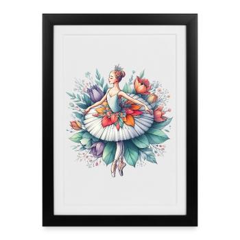 Ballet dancer with tutu - Framed poster (27 × 37 cm) - black - Front