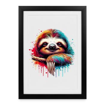 Sloth - Framed poster (27 × 37 cm) - black - Front