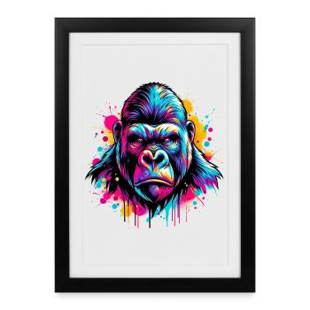 Gorille - Affiche encadrée (27 × 37 cm) - noir - Devant