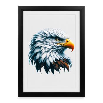 Eagle - Framed poster (27 × 37 cm) - black - Front