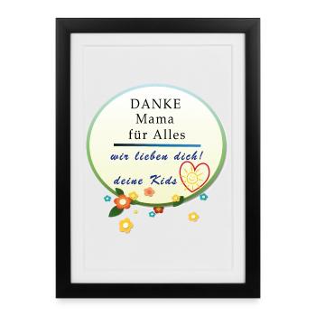 Thank you Mom for everything, Mother's Day - Framed poster (27 × 37 cm) - black - Front