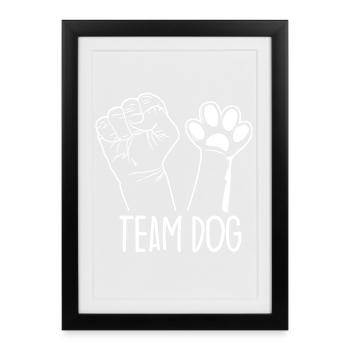 Team Dog - Gerahmtes Poster (27 × 37 cm) - Schwarz - Vorne